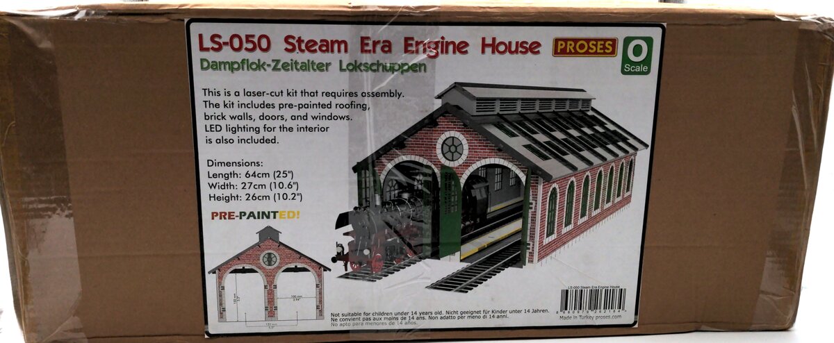 Proses Model Railway LS-050 O Modern Steam Era Engine House Pre-painted Kit