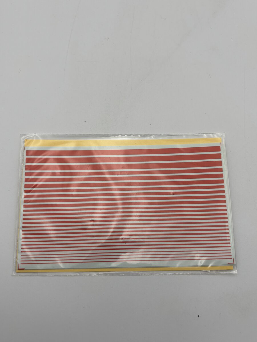 The Herald King HO Stripes 52-4 3/4" Long Bright Orange Colored Decal