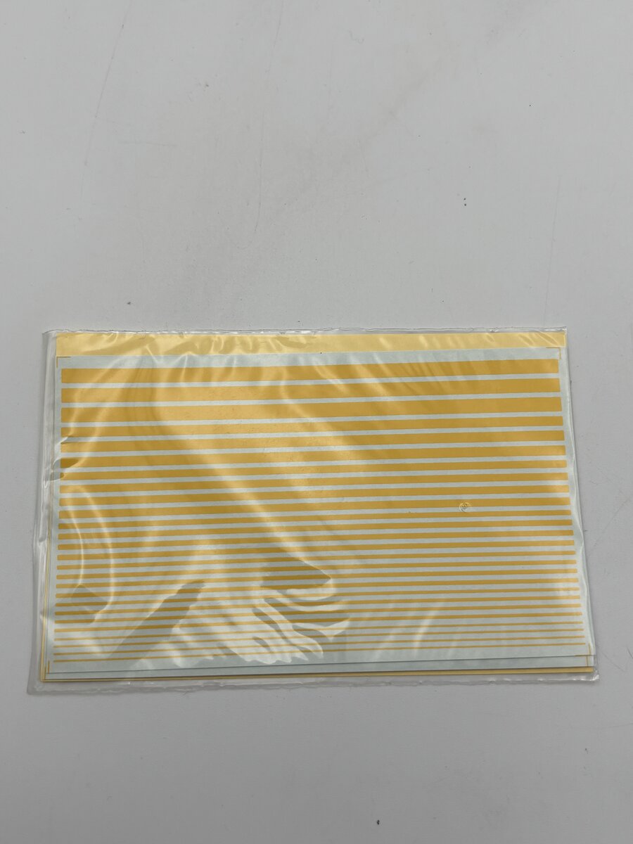 The Herald King HO Stripes 52-4 3/4" Long Deep Yellow Colored Decal