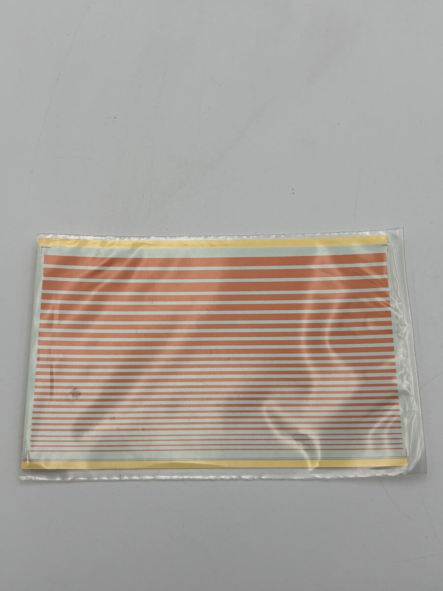 The Herald King HO Stripes 52-4 3/4" Long Orange Colored Decal