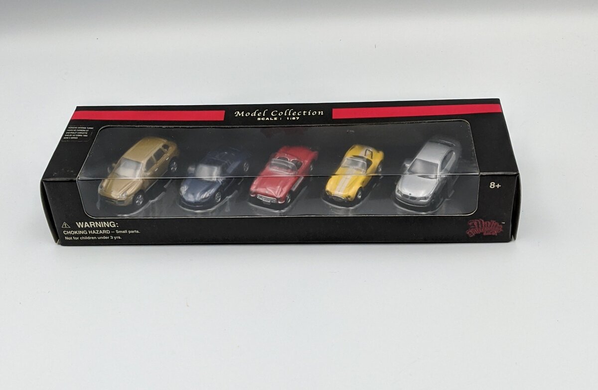 Malibu International 06500 1:87 Die Cast HO Car Set Porsche (Pack of 5)