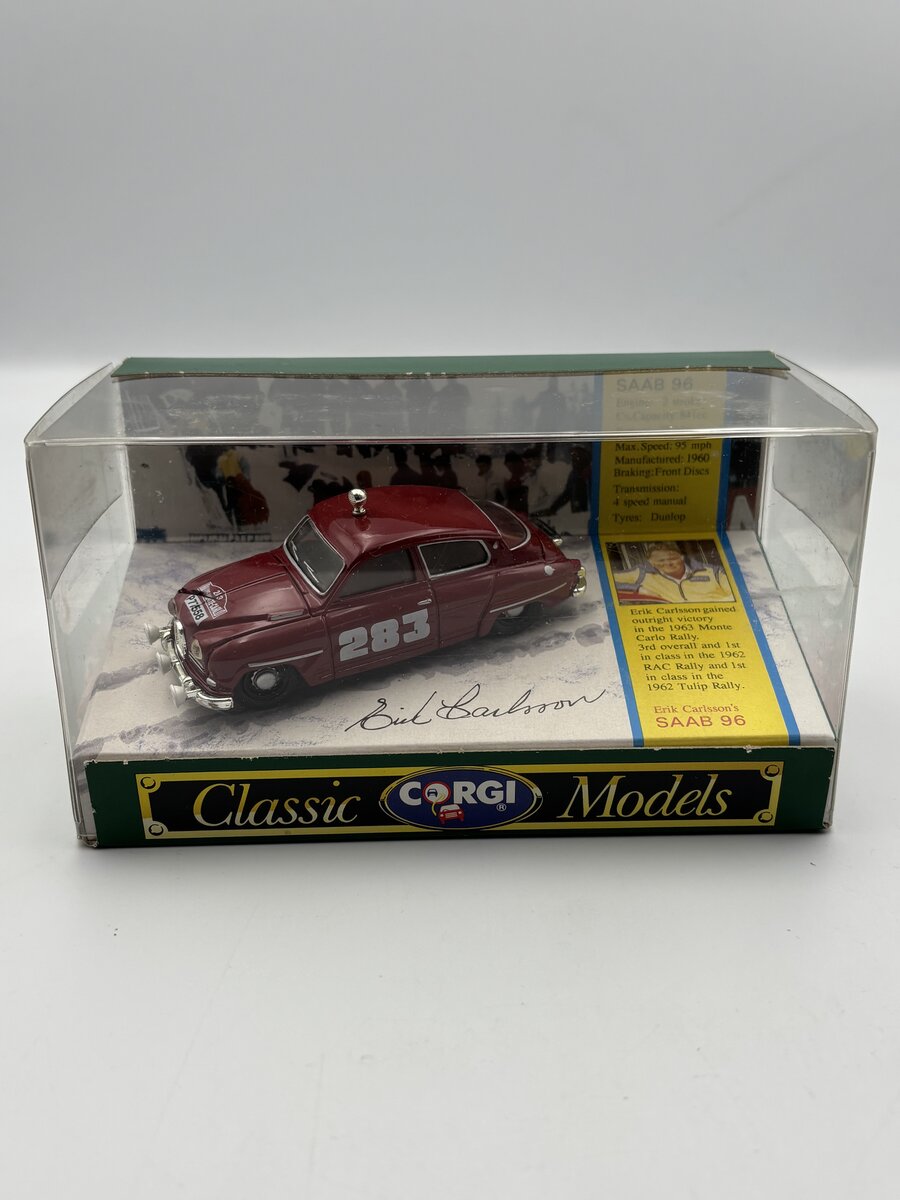 Corgi D712/1 1:43 Erik Carlsson's SAAB 96 Diecast Model Car