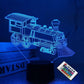 FS3714  Train 3D Optical Lamp/Night Light  7 Colors Touch Base