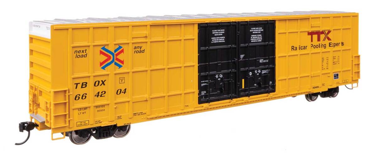 Walthers 910-3115 HO TTX 60' High Cube Plate F Horizontal Post Boxcar #664204