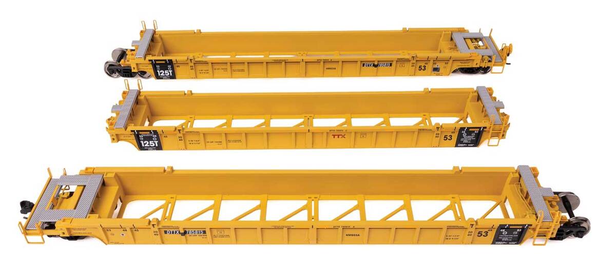 Walthers 910-55828 HO TTX NSC Articulated 3-Unit 53' Well Car RTR #785815