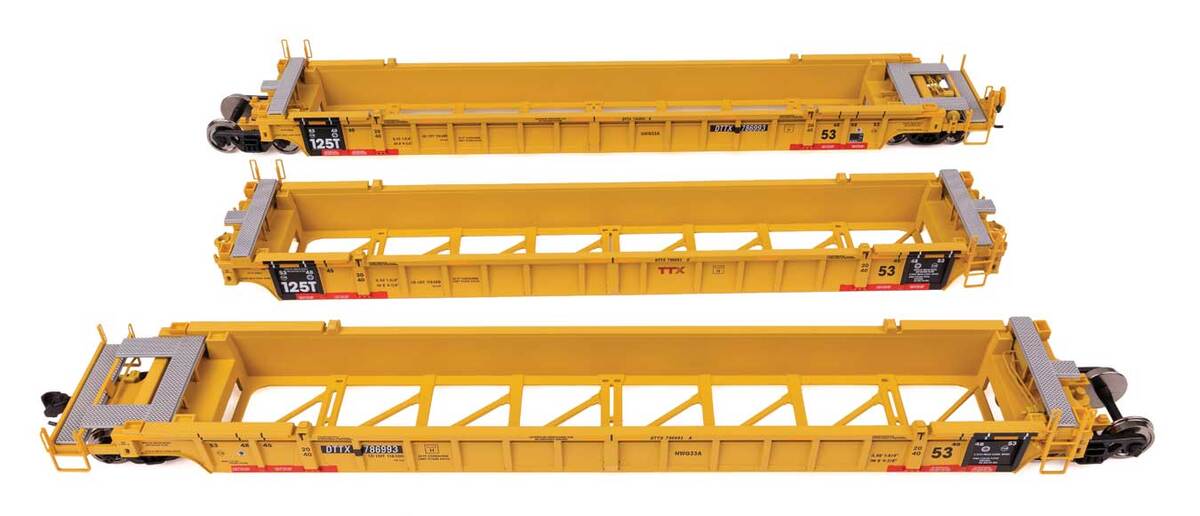 Walthers 910-55830 HO TTX NSC Articulated 3-Unit 53' Well Car RTR #786993