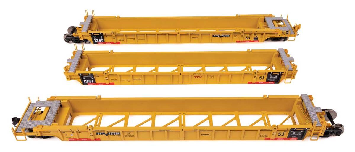 Walthers 910-55831 HO TTX NSC Articulated 3-Unit 53' Well Car RTR #787329
