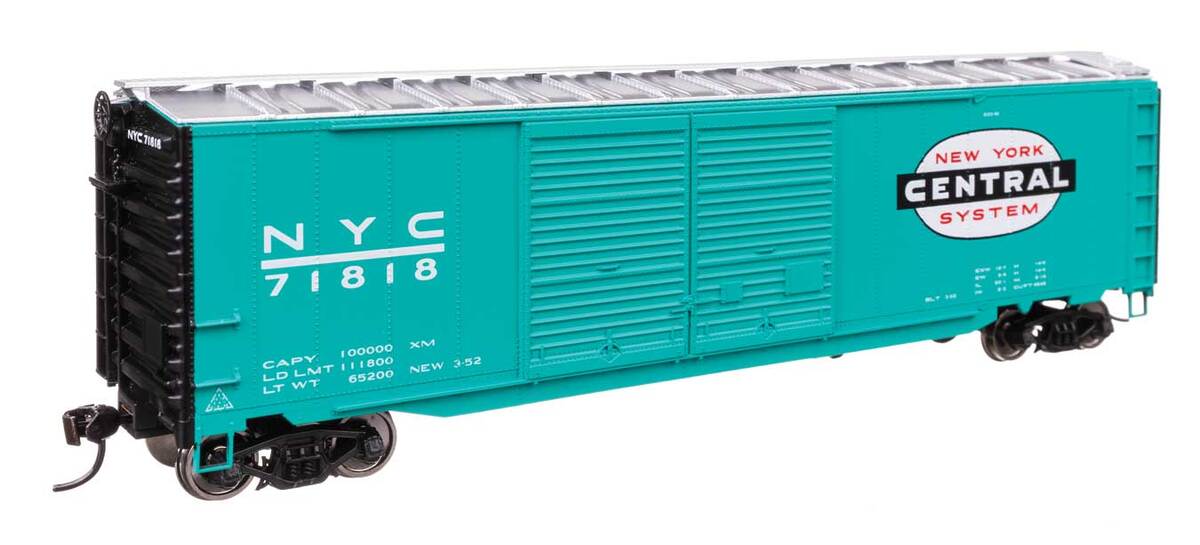 Walthers 910-46610 HO NYC 50' AAR Improved Double-Door Boxcar RTR #71818