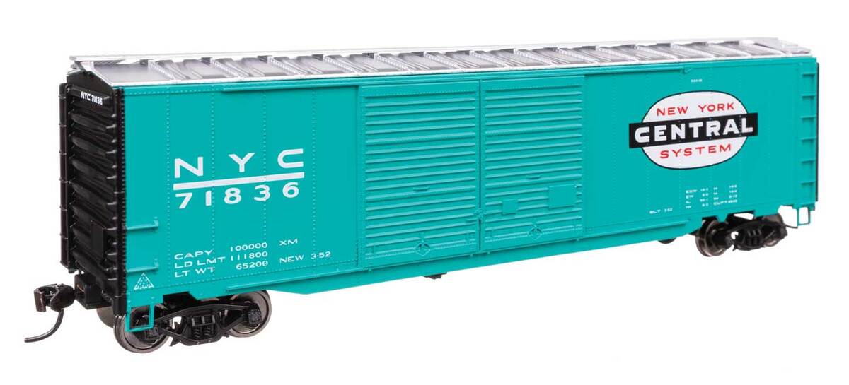 Walthers 910-46611 HO NYC 50' AAR Improved Double-Door Boxcar RTR #71836