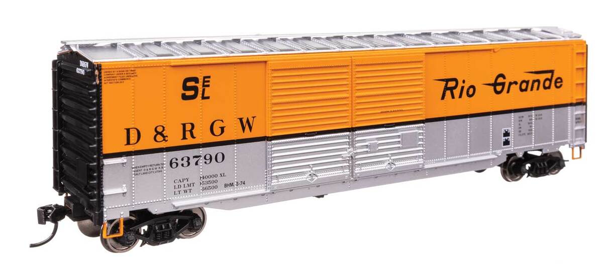 Walthers 910-46602 HO Rio Grande 50' AAR Improved Double-Door Boxcar RTR #63790