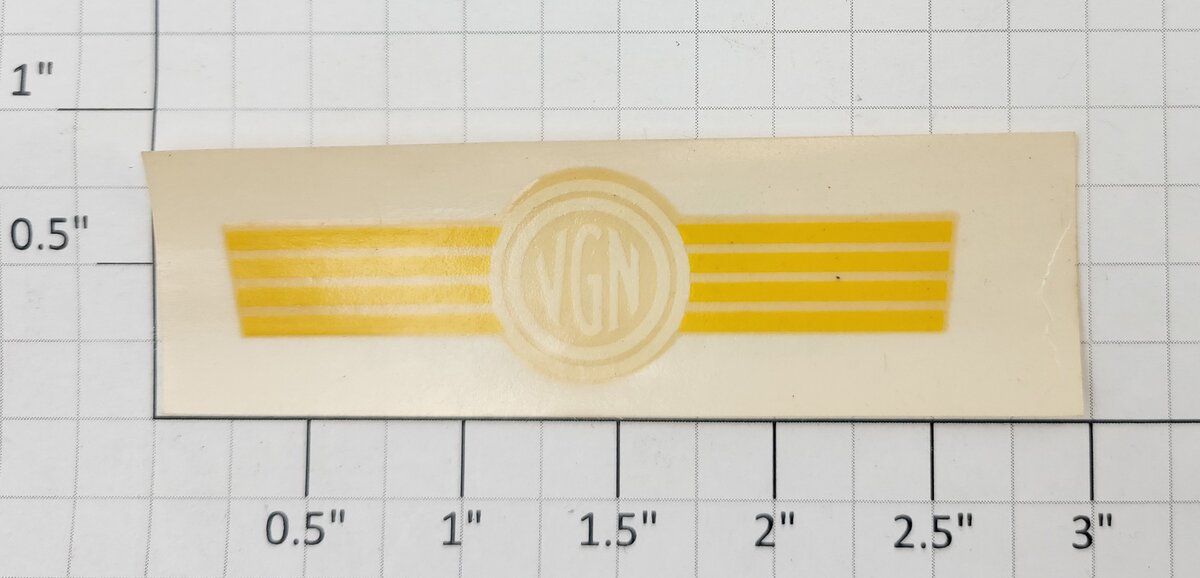 Lionel 2329-6 Virginian E-33 Rectifier Water Soluable Nose Decal