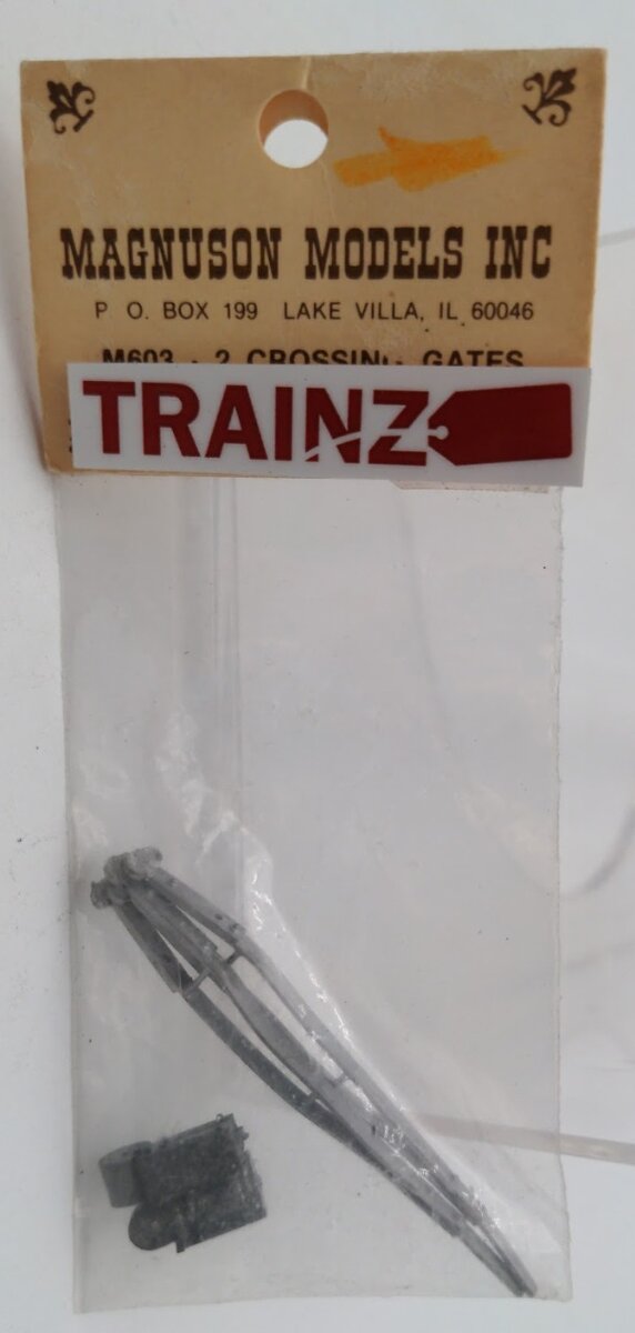 Magnuson Models M603 HO Scale Crossing Gates White Metal (Pack of 2)