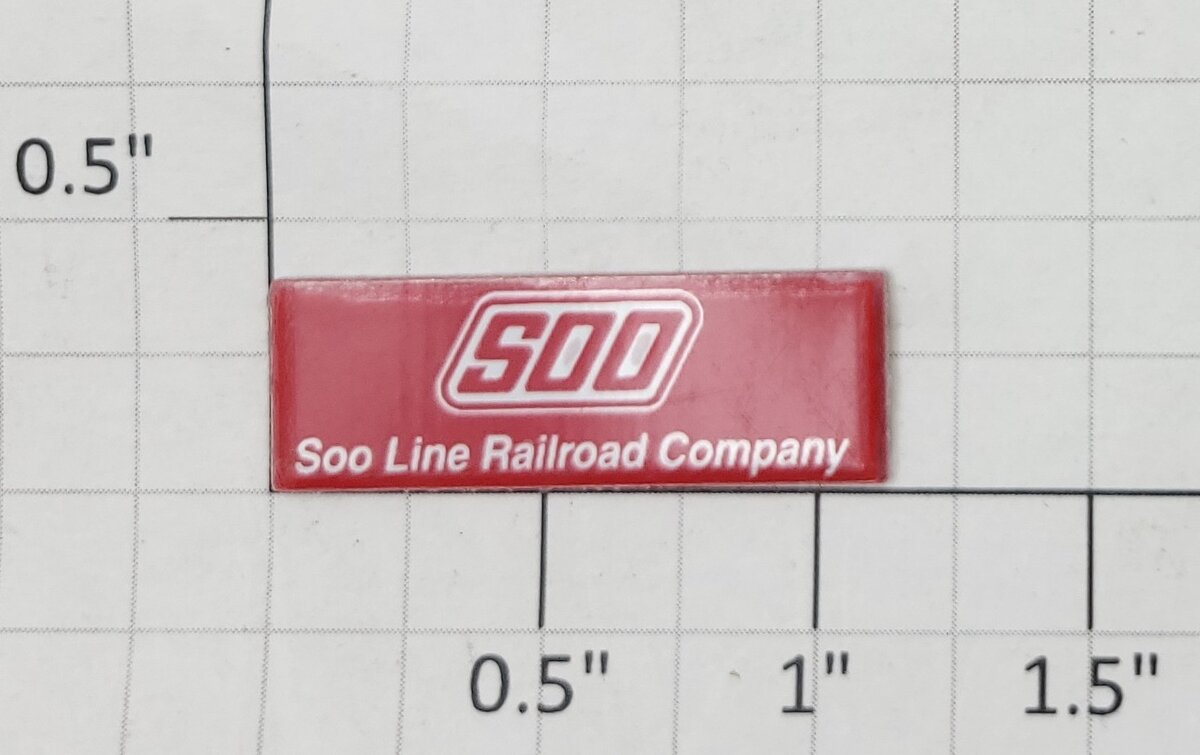 Lionel 36093-087 SOO Line Auto Carrier Self Adhesive Nameplate Plaque