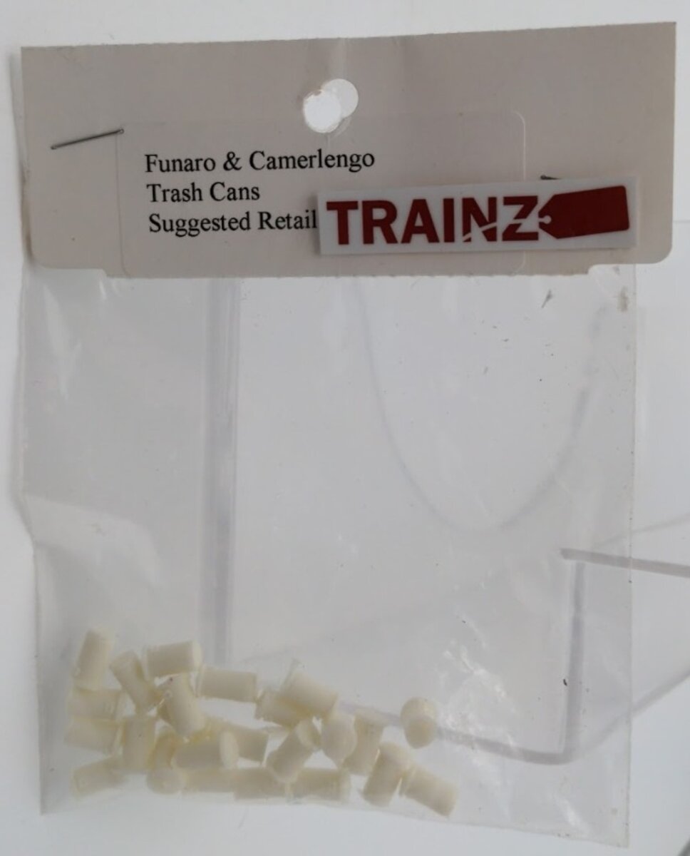 Funaro & Camerlengo 605 HO Scale Trash Cans Super Detailed Resin Detail Parts