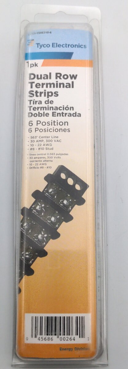 Tyco Electronics CPGI-1546310-6 Dual Row Terminal Strips 6 Positions