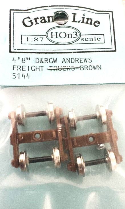 Grandt Line 5144 HO Scale Andrews Truck Freight D&RGW 56" WB5900 Stock 40'Reefer