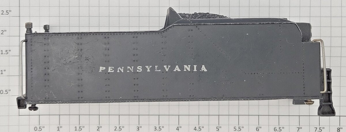 American Flyer PA9667 Pennsylvania Metal Tender Body Shell Missing Ladder Hook