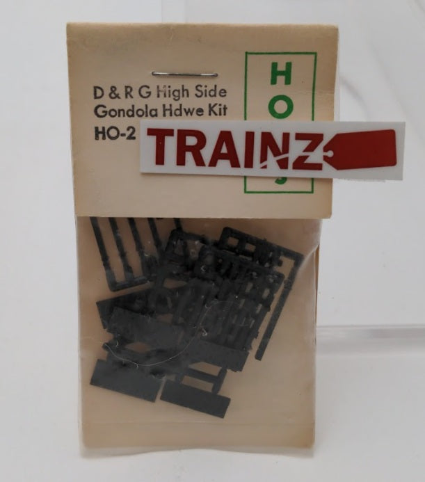 Grandt Line HO-2 HOn3 Scale D & RG High Side Gondola Hdwe Plastic Kit