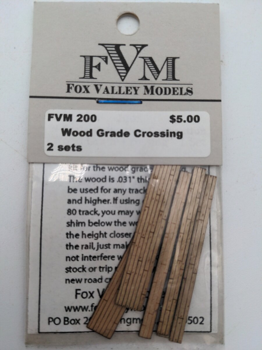 Fox Valley Models FVM200 Wood Grade Crossing 2 Sets