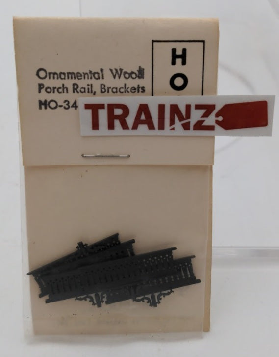Grandt Line HO-34 HO Scale Plastic Ornamental Wool Porch Rail Brackets