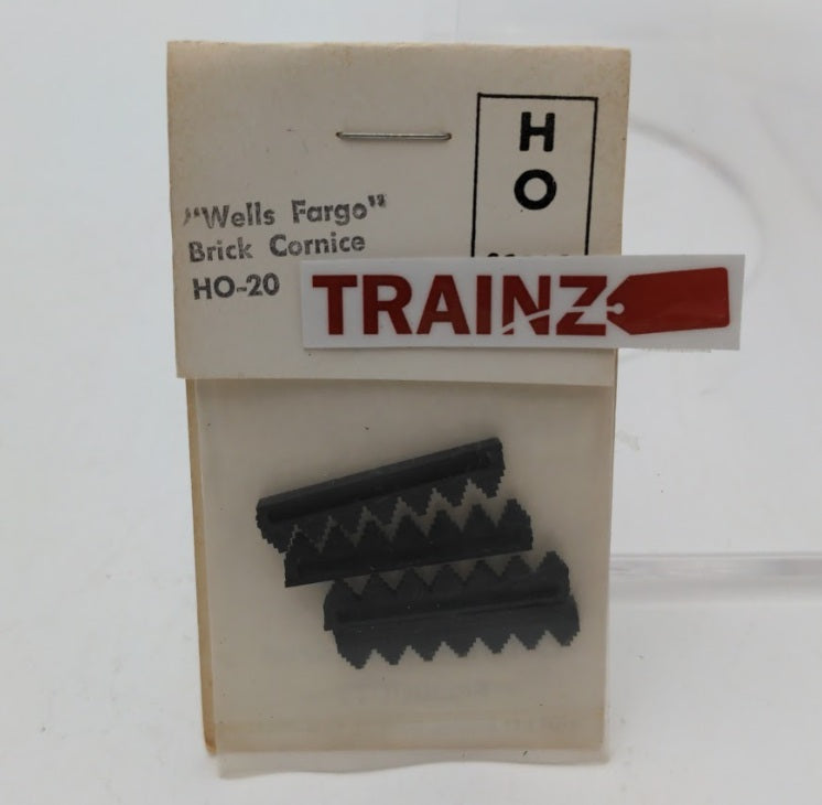 Grandt Line HO-20 HO Scale Wells Fargo Brick Cornice Plastic Parts
