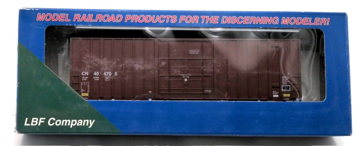 LBF 1316 HO Scale CN Rail (No Logo) 50' Hi Cube Boxcar Road # 404705