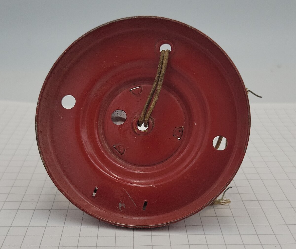 American Flyer 2210 Red Double Arm Lamp Post Base with Wiring