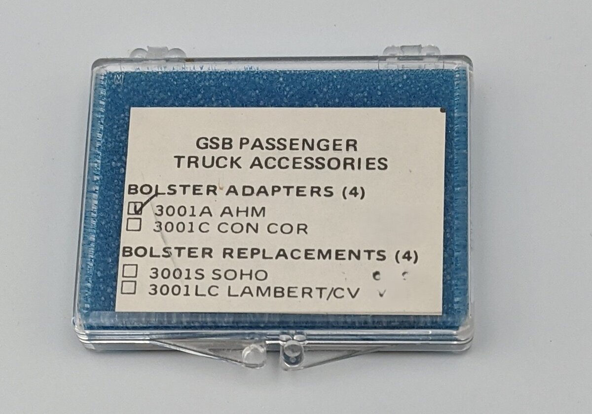 GSB Rail Associates 3001A HO AHM Passenger Truck Accessories Bolster Adapters