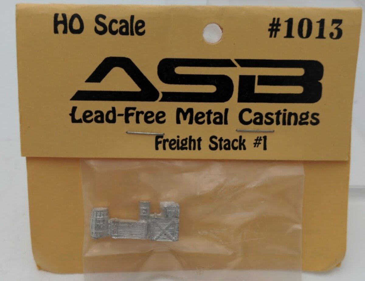 ASB Hobby Co. 1013 HO Scale Freight Stack # 1 Unpainted Lead Free Metal Castings