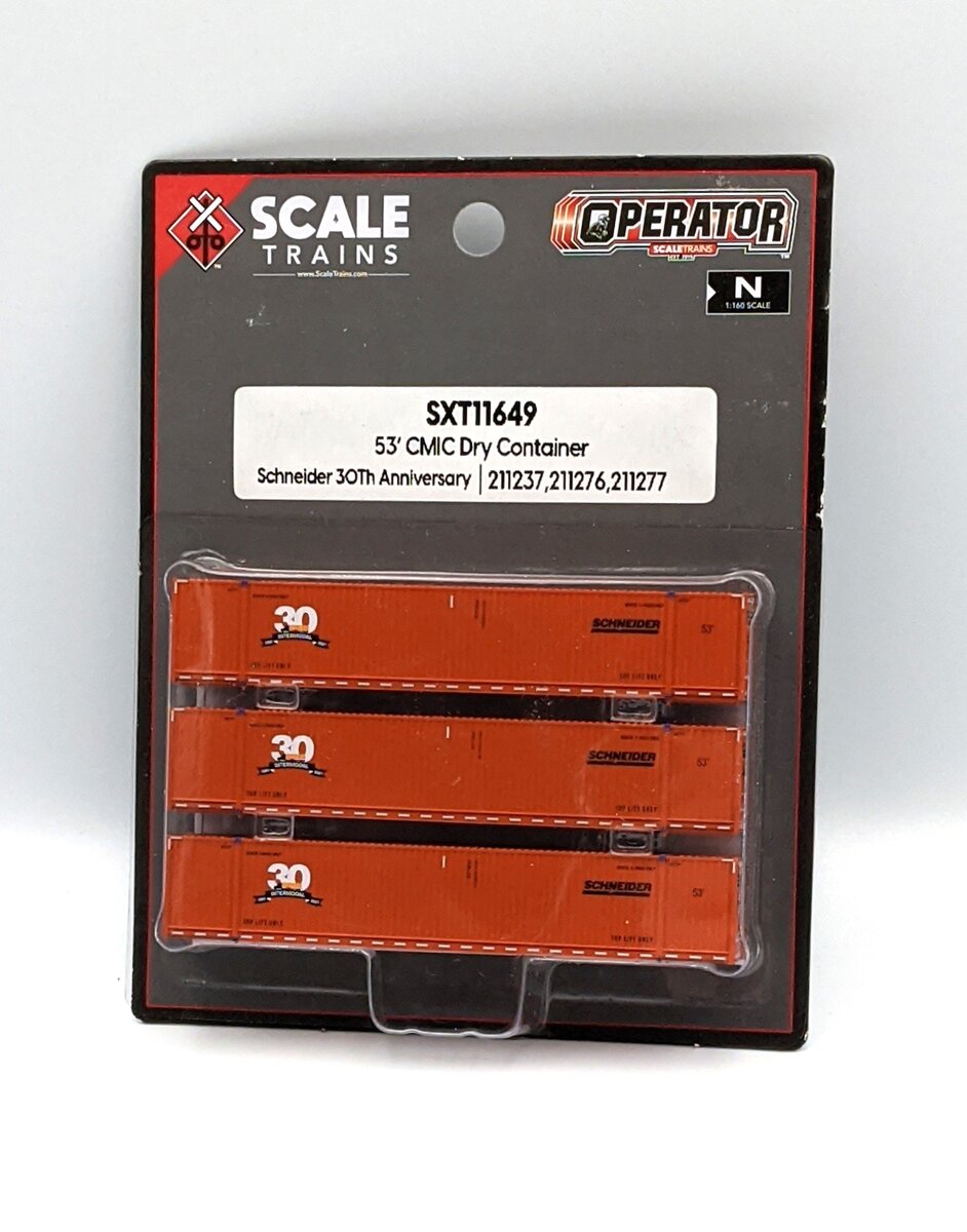 Scale Trains SXT11649 N Schneider 30th Anniversary CMIC 53' Dry Container