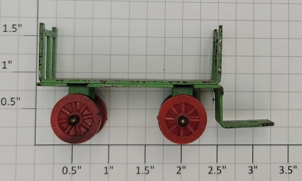American Flyer 586-3 Baggage Cart w/ Spoked Red Wheels