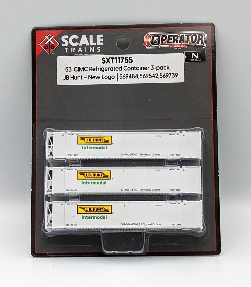 Scale Trains SXT11755 N JB Hunt - New Logo CIMC 53' Refrigerated Container