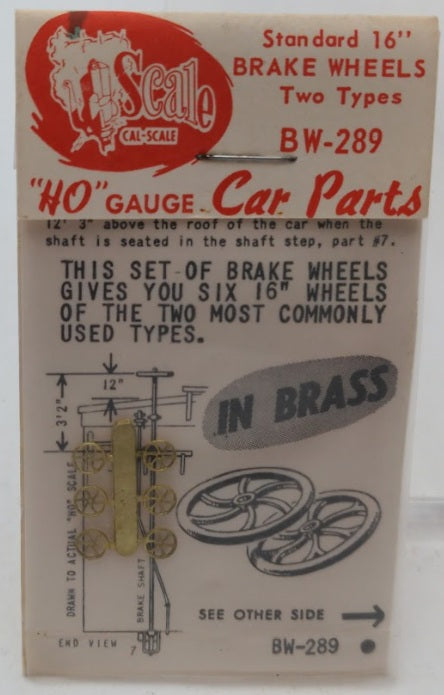 Cal Scale BW-289 HO Scale Standard Brass 16