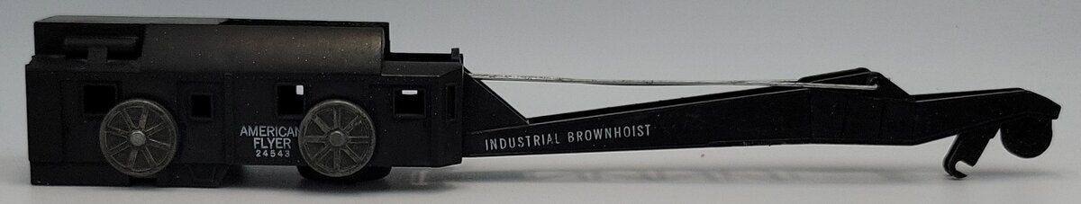 American Flyer 24543-3 S Crane Car Frame, Cab, Boom w/ Manual Handwheels #24543