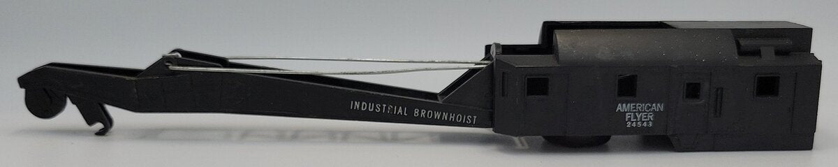 American Flyer 24543-3 S Crane Car Frame, Cab, Boom w/ Manual Handwheels #24543