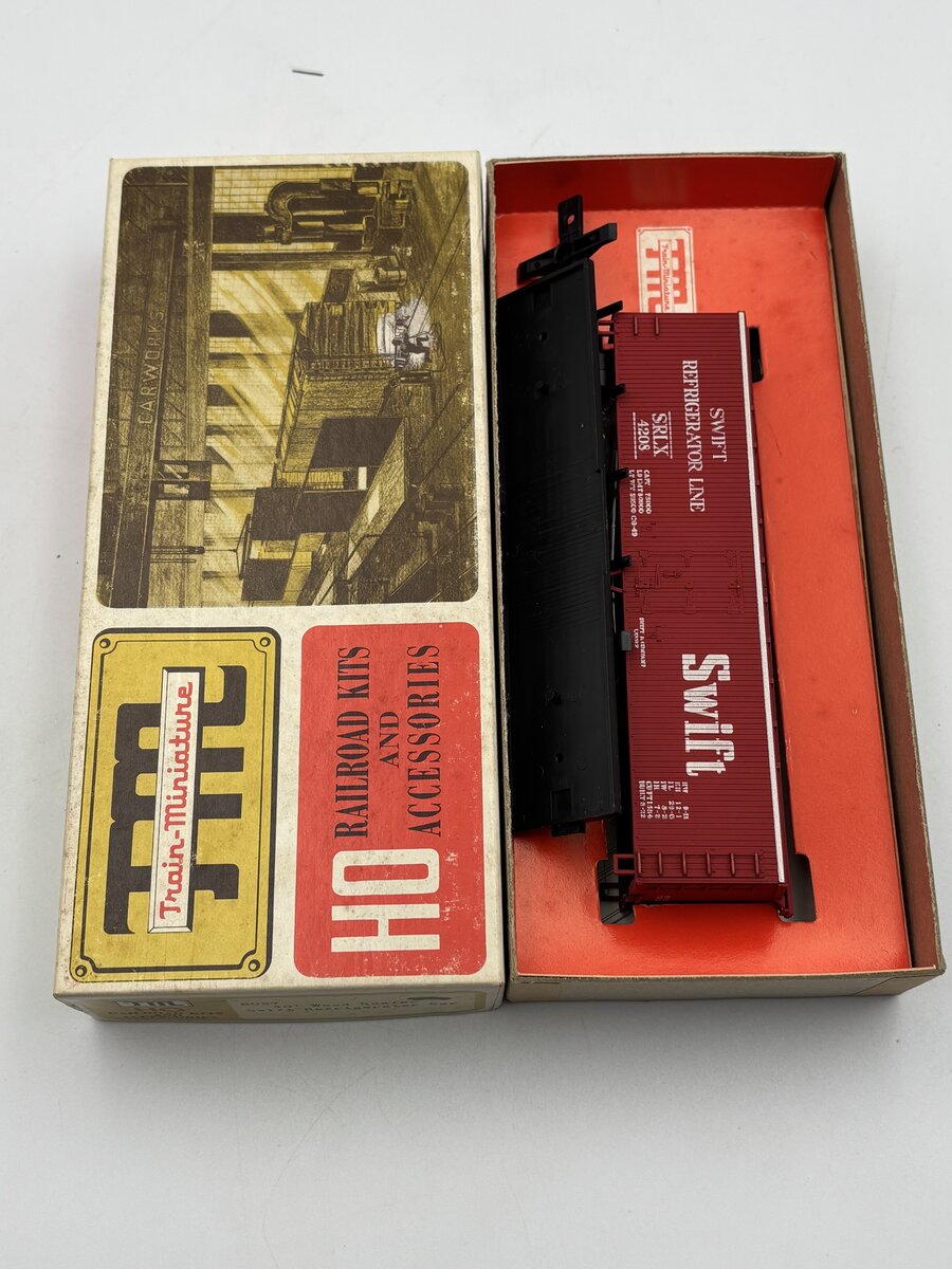 Train Miniature 8057 HO 40' Wood Reefer Swift Refrigerator Car Kit