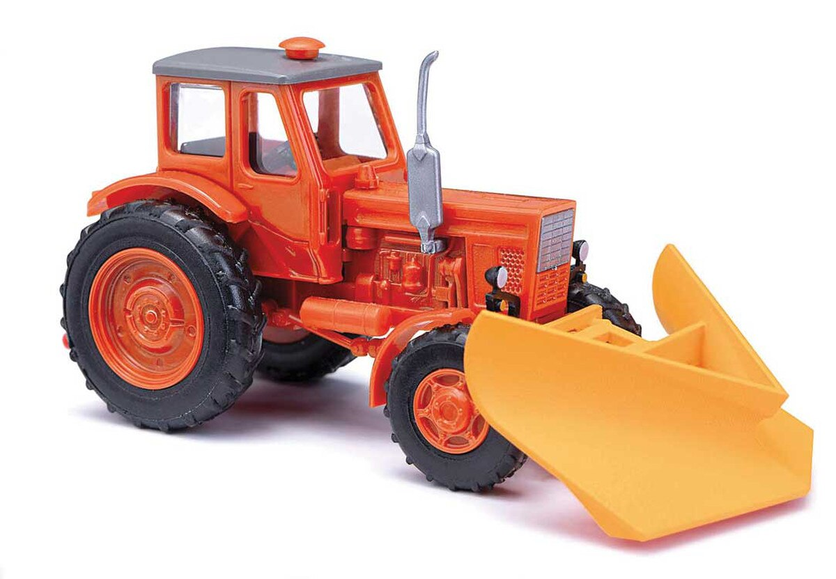 Busch 51355 HO Orange, Yellow 1964 Belarus MTS-50 Farm Tractor with Snowplow