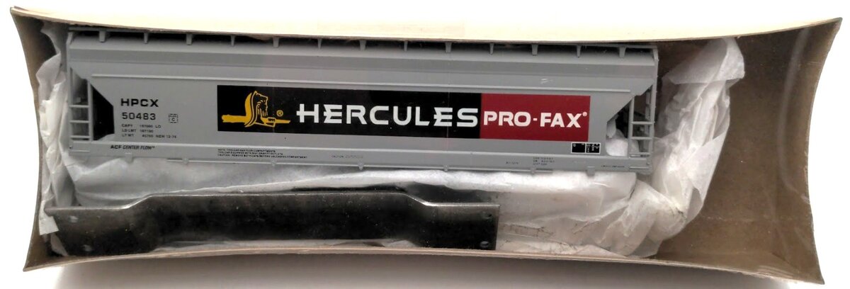 Athearn 1911 HO Scale Hercules Powder HPCX ACF Centerflow Covered Hopper Kit