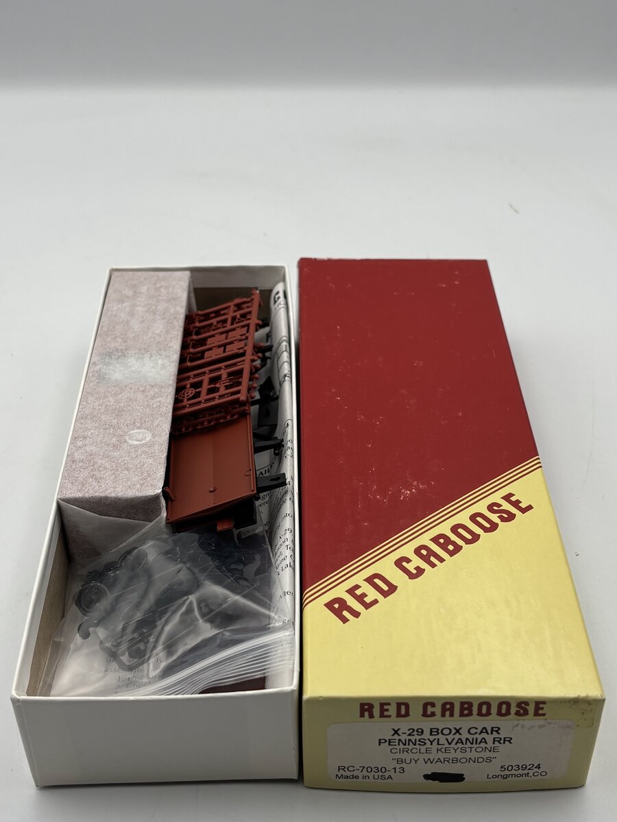 Red Caboose RC-7030-13 HO X-29 Boxcar PRR Circle Keystone 
