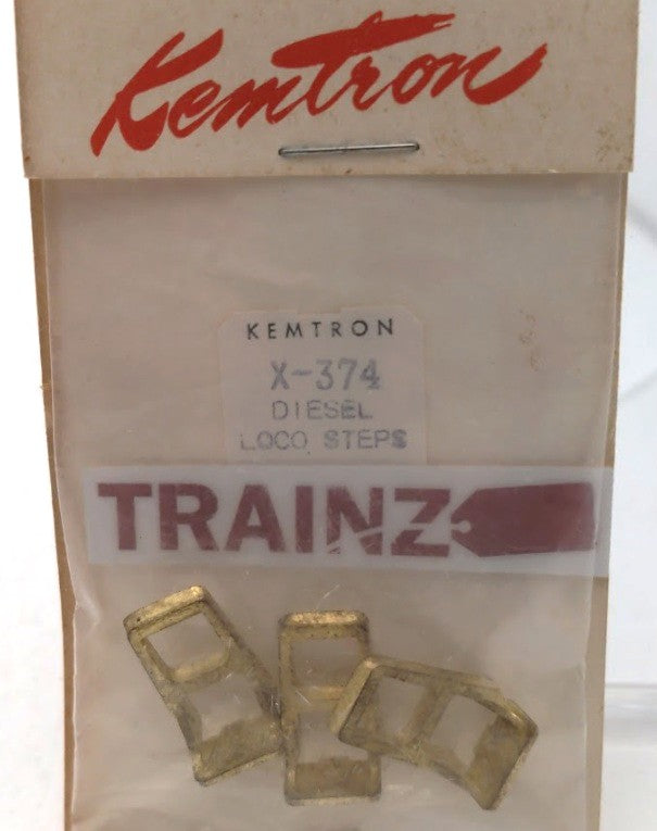 Kemtron X-374 Diesel Loco Steps Brass Part (Pack of 3)