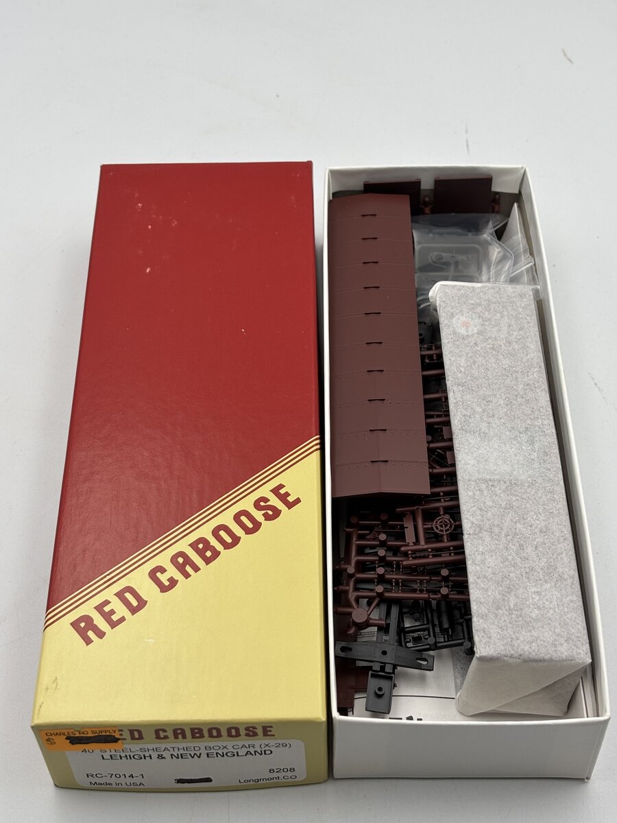 Red Caboose RC-7014-1 HO40' Steel-Sheathed Boxcar X-29 Lehigh & New England Kit