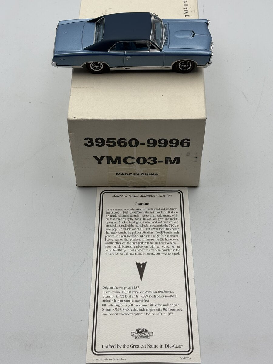 Matchbox YMC03-M 1:43 1967 Pontiac GTO Diecast Model