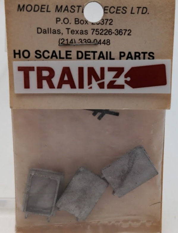 Model Masterpieces 397 HO Scale White Metal Rectangle Ore Hatch (Pack of 3)