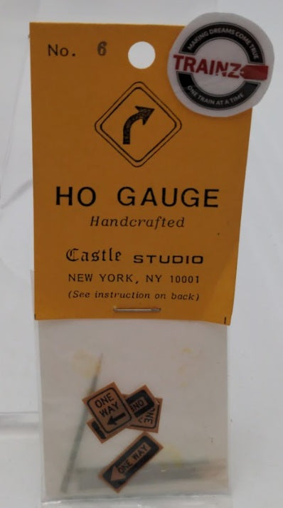 Acme 6 HO Scale By Castle Studio Street Signs Handcrafetd (Pack of 4)