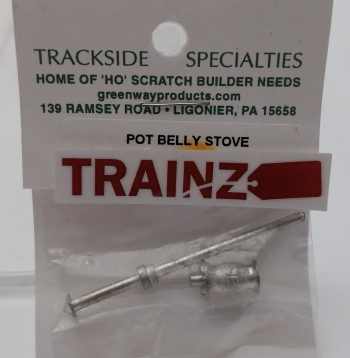 Trackside Specialties 0139 HO Scale Pot Belly Stove White Metal Accessorie