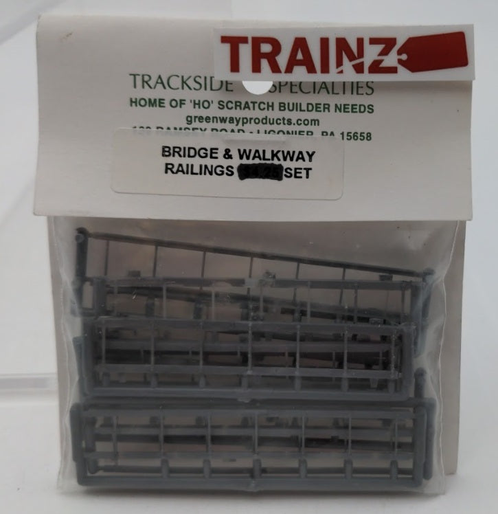 Trackside Specialties 1565 HO Scale Bridge and Walkway Railings Plastic Set