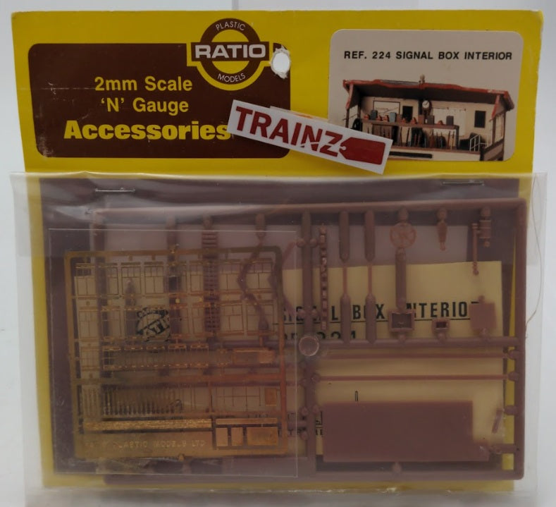 Plastic Ratio Models 224 N Scale Signal Box Interior Plastic and Brass Kit