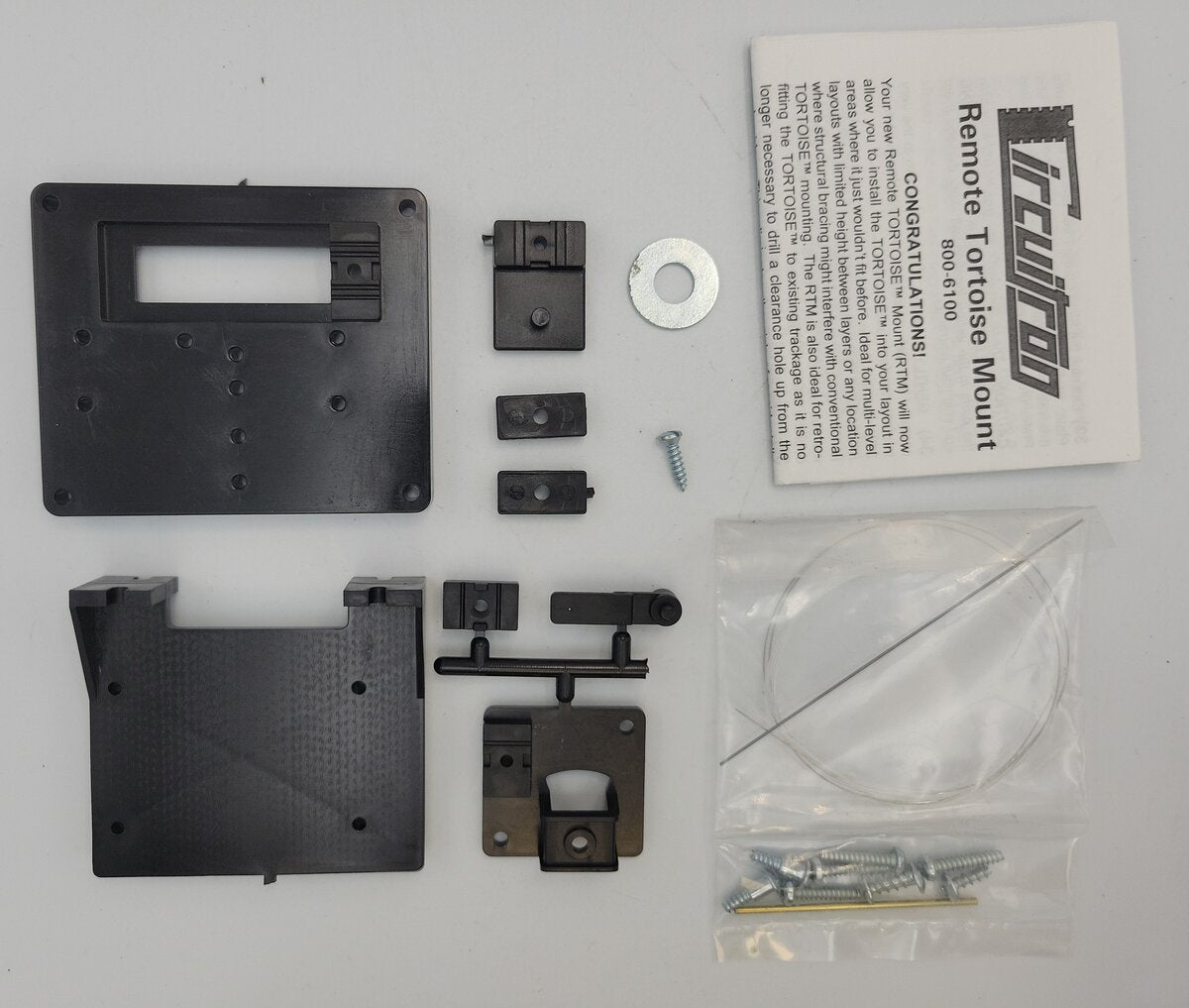 Circuitron 800-6100 HO Scale Remote Tortoise Switch Mount Kit