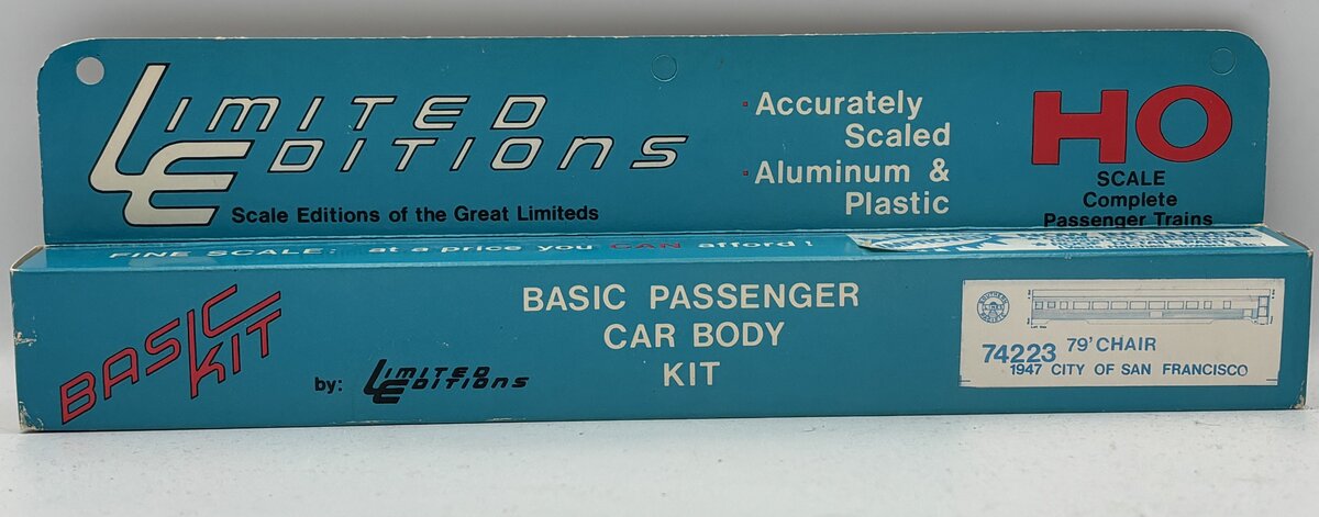 Limited Editions 74223 HO Basic Passenger Car Body Kit 79' Chair 1947 City Of SF