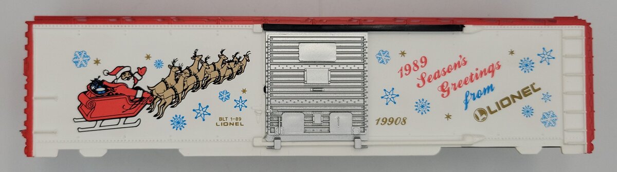 Lionel 19908-1 Red and White 1989 Season's Greetings Christmas Boxcar Shell
